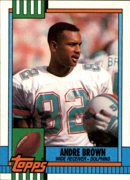 1990 Topps Football #324 Andre Brown  Miami Dolphins  Image 1