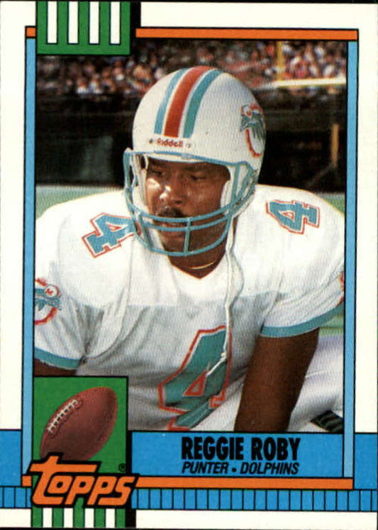 1990 Topps Football #325 Reggie Roby  Miami Dolphins  Image 1