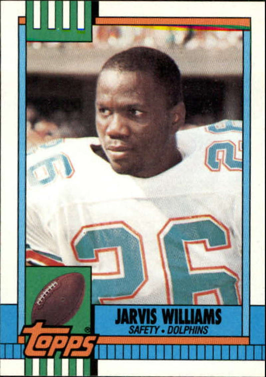1990 Topps Football #326 Jarvis Williams  Miami Dolphins  Image 1