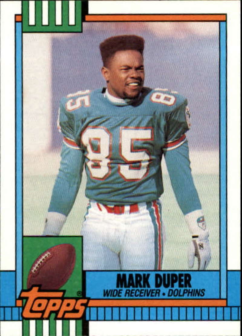 1990 Topps Football #330 Mark Duper Miami Dolphins Image 1