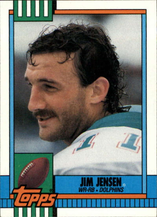1990 Topps Football #333 Jim Jensen  Miami Dolphins  Image 1