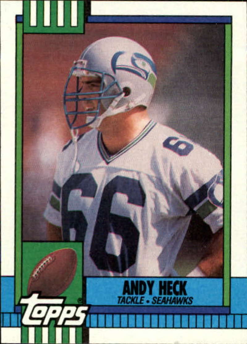1990 Topps Football #335 Andy Heck Seattle Seahawks Image 1