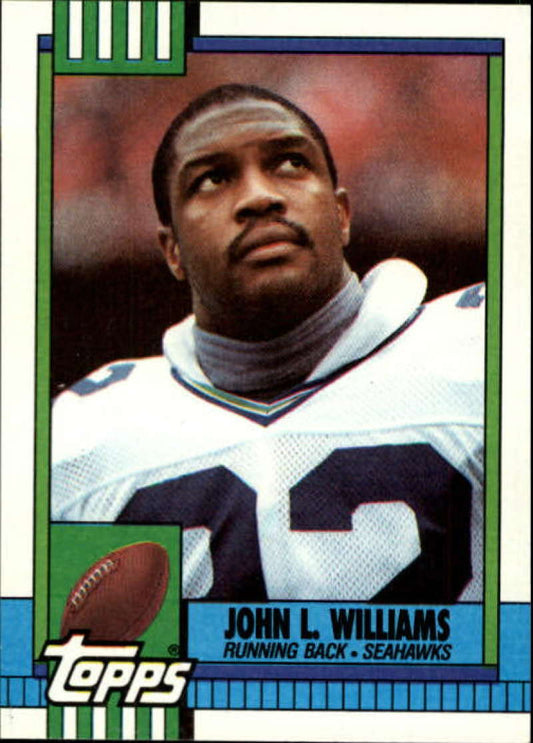 1990 Topps Football #339 John L. Williams  Seattle Seahawks  Image 1