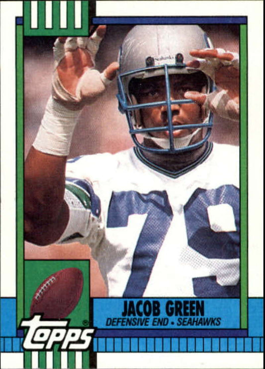 1990 Topps Football #344 Jacob Green  Seattle Seahawks  Image 1