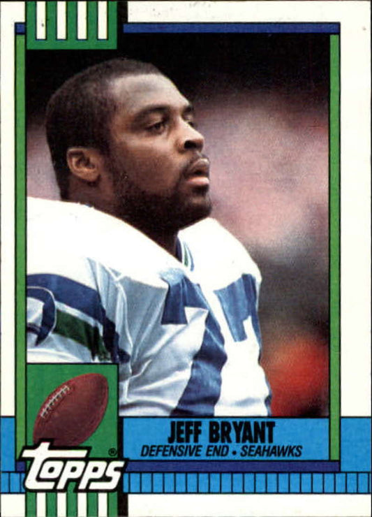 1990 Topps Football #345 Jeff Bryant  Seattle Seahawks  Image 1