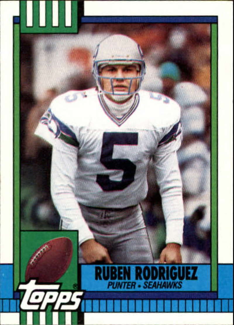 1990 Topps Football #346 Ruben Rodriguez Seattle Seahawks Image 1