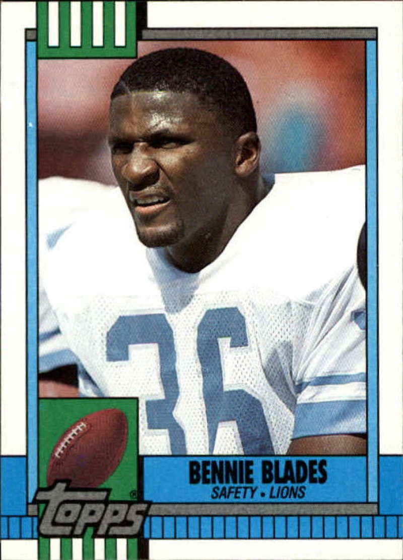 1990 Topps Football #361 Bennie Blades Detroit Lions Image 1