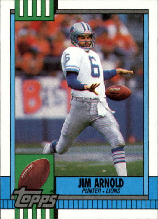 1990 Topps Football #363 Jim Arnold  Detroit Lions  Image 1