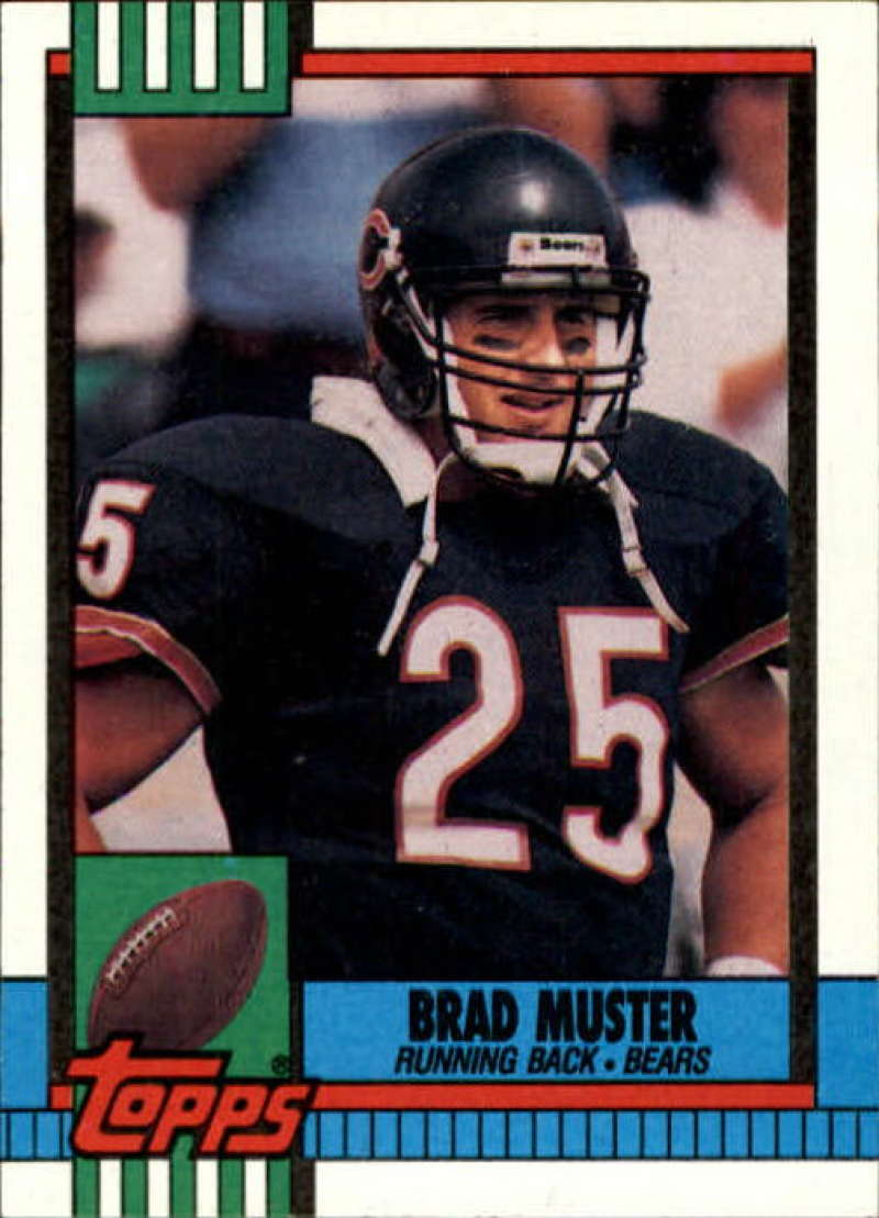 1990 Topps Football #372 Brad Muster Chicago Bears Image 1