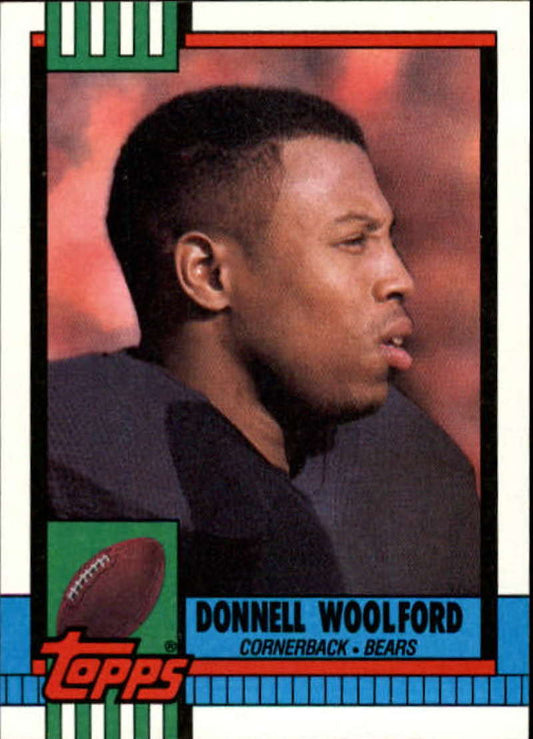 1990 Topps Football #379 Donnell Woolford  Chicago Bears  Image 1