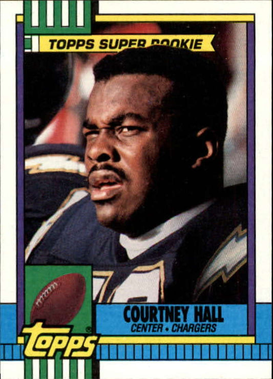 1990 Topps Football #388 Courtney Hall SR  RC Rookie San Diego Chargers  Image 1