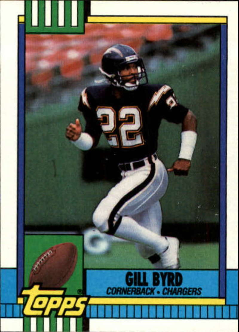 1990 Topps Football #391 Gill Byrd San Diego Chargers Image 1