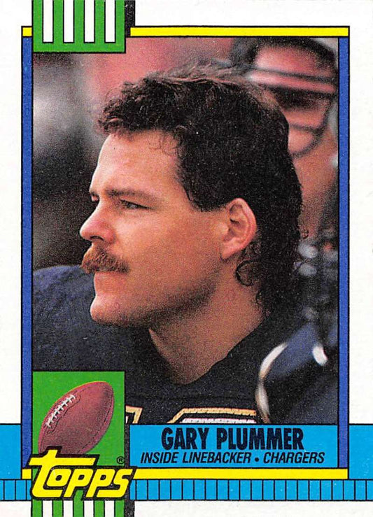 1990 Topps Football #396 Gary Plummer  San Diego Chargers  Image 1