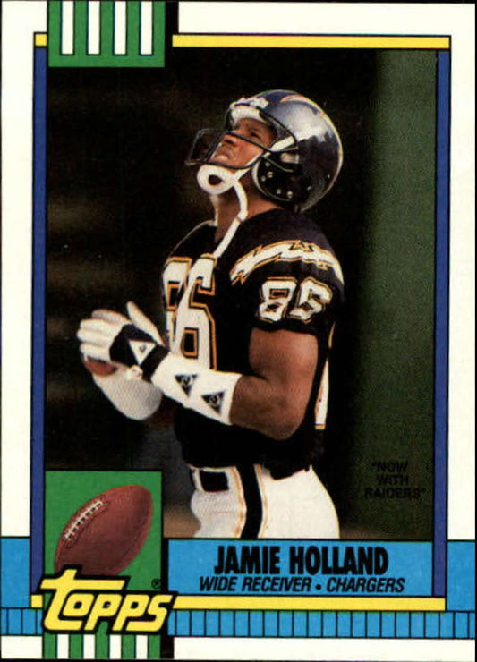 1990 Topps Football #398 Jamie Holland  Los Angeles Raiders  Image 1