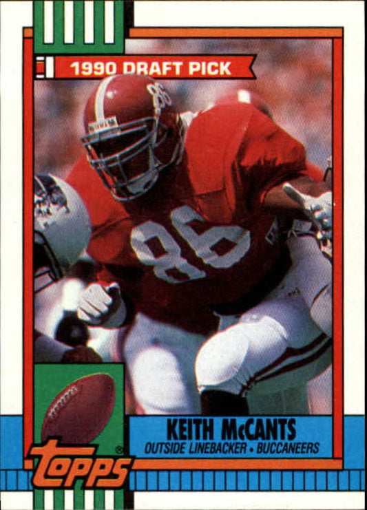 1990 Topps Football #399 Keith McCants DPK  RC Rookie Buccaneers  Image 1