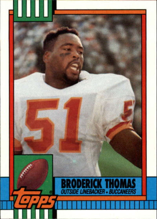 1990 Topps Football #403 Broderick Thomas  Tampa Bay Buccaneers  Image 1