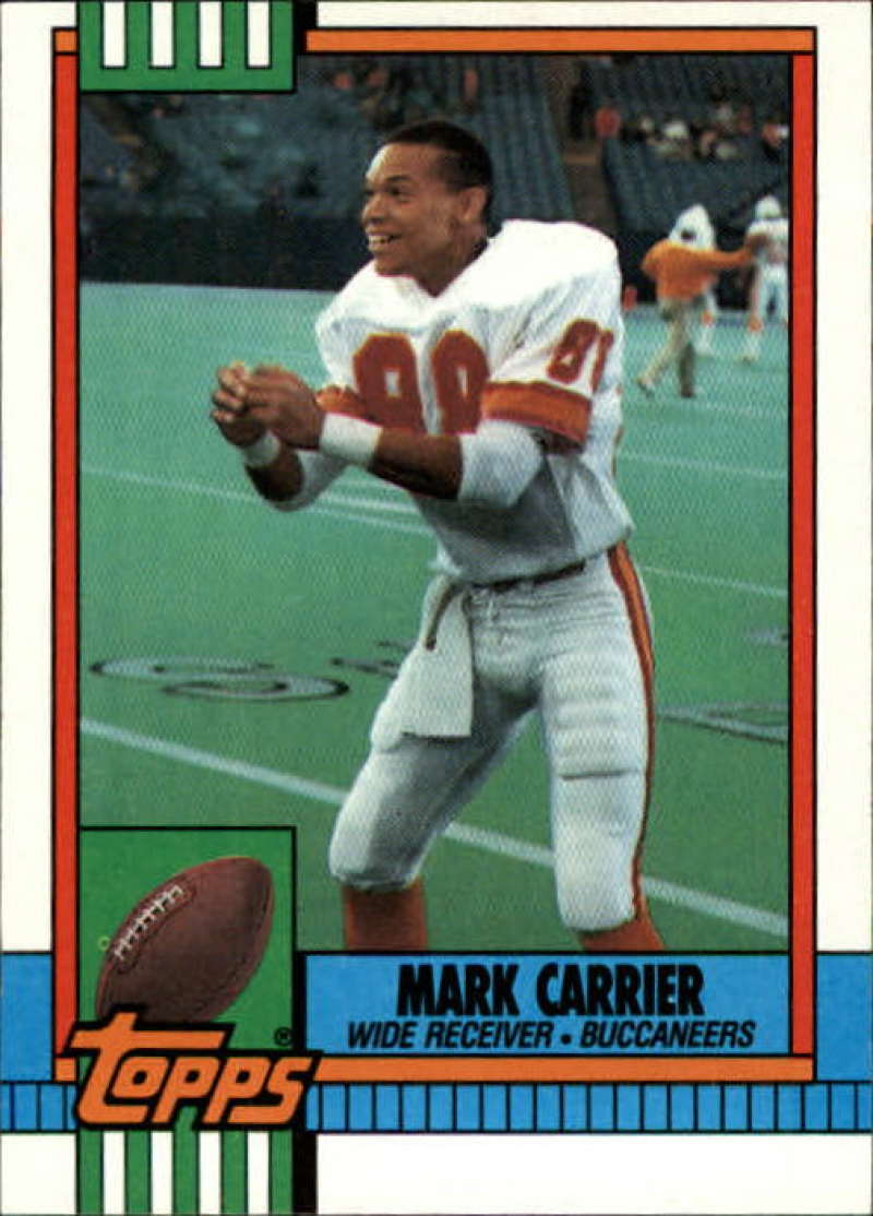1990 Topps Football #405 Mark Carrier Tampa Bay Buccaneers Image 1