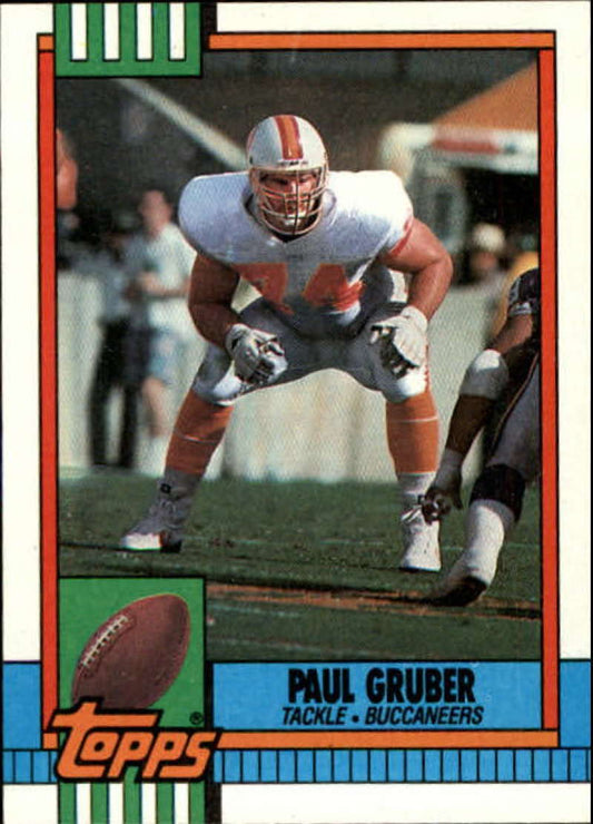 1990 Topps Football #406 Paul Gruber  Tampa Bay Buccaneers  Image 1