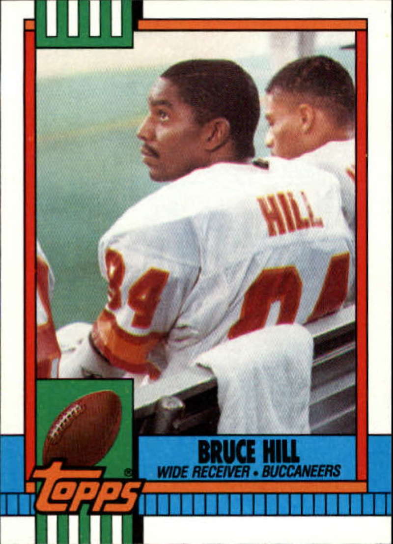 1990 Topps Football #408 Bruce Hill Tampa Bay Buccaneers Image 1