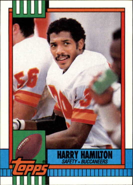 1990 Topps Football #410 Harry Hamilton  Tampa Bay Buccaneers  Image 1