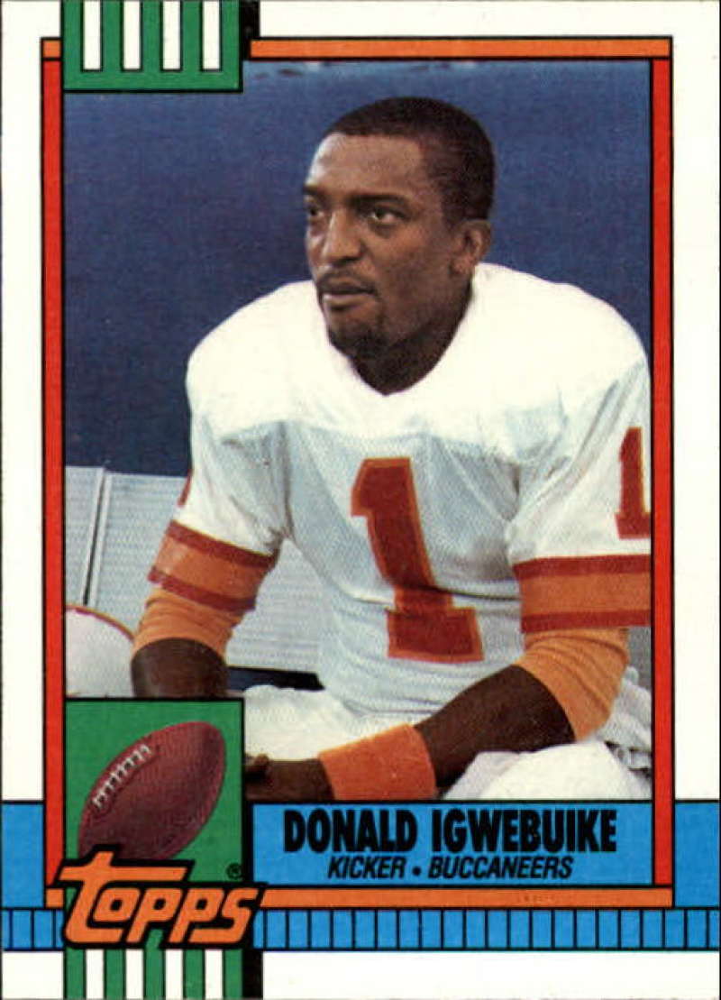 1990 Topps Football #412 Donald Igwebuike Tampa Bay Buccaneers Image 1
