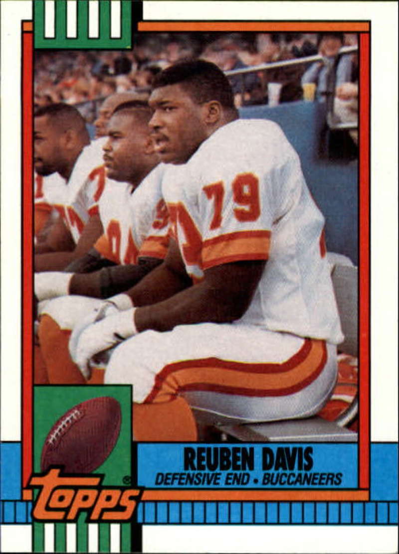 1990 Topps Football #413 Reuben Davis Tampa Bay Buccaneers Image 1