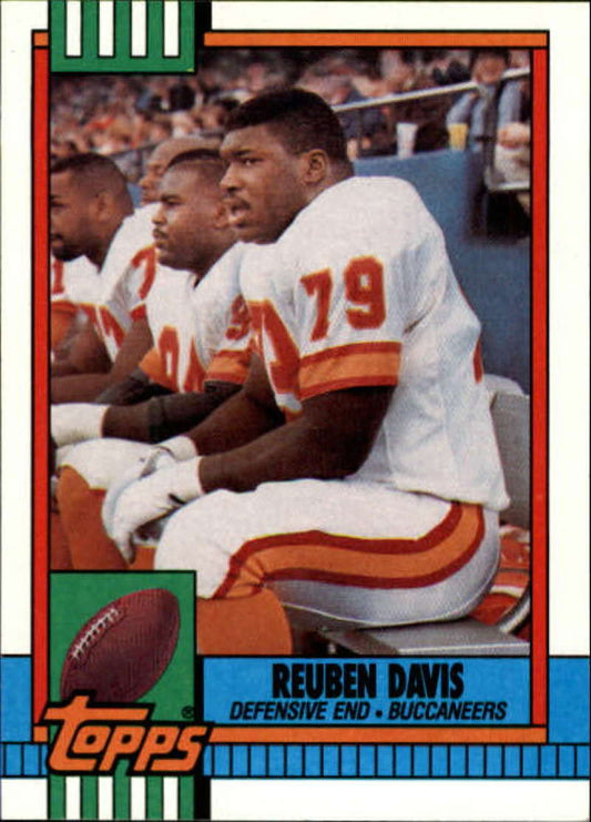 1990 Topps Football #413 Reuben Davis  Tampa Bay Buccaneers  Image 1