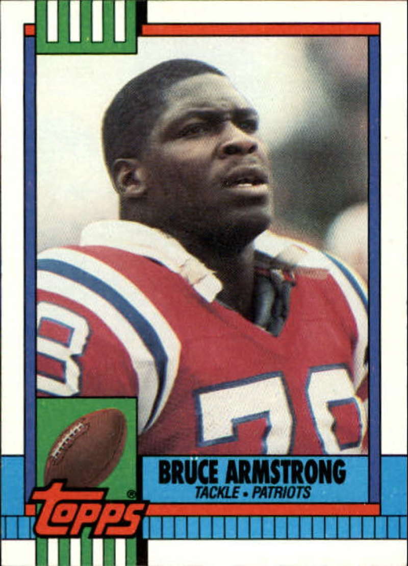 1990 Topps Football #419 Bruce Armstrong New England Patriots Image 1