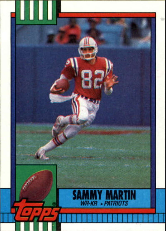 1990 Topps Football #422 Sammy Martin  New England Patriots  Image 1