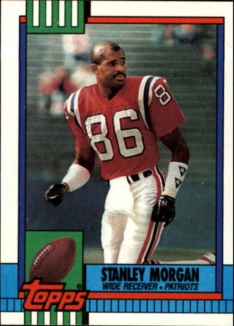 1990 Topps Football #423 Stanley Morgan New England Patriots Image 1