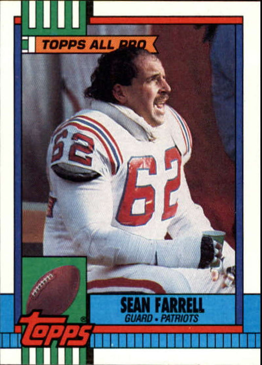1990 Topps Football #425 Sean Farrell AP  New England Patriots  Image 1