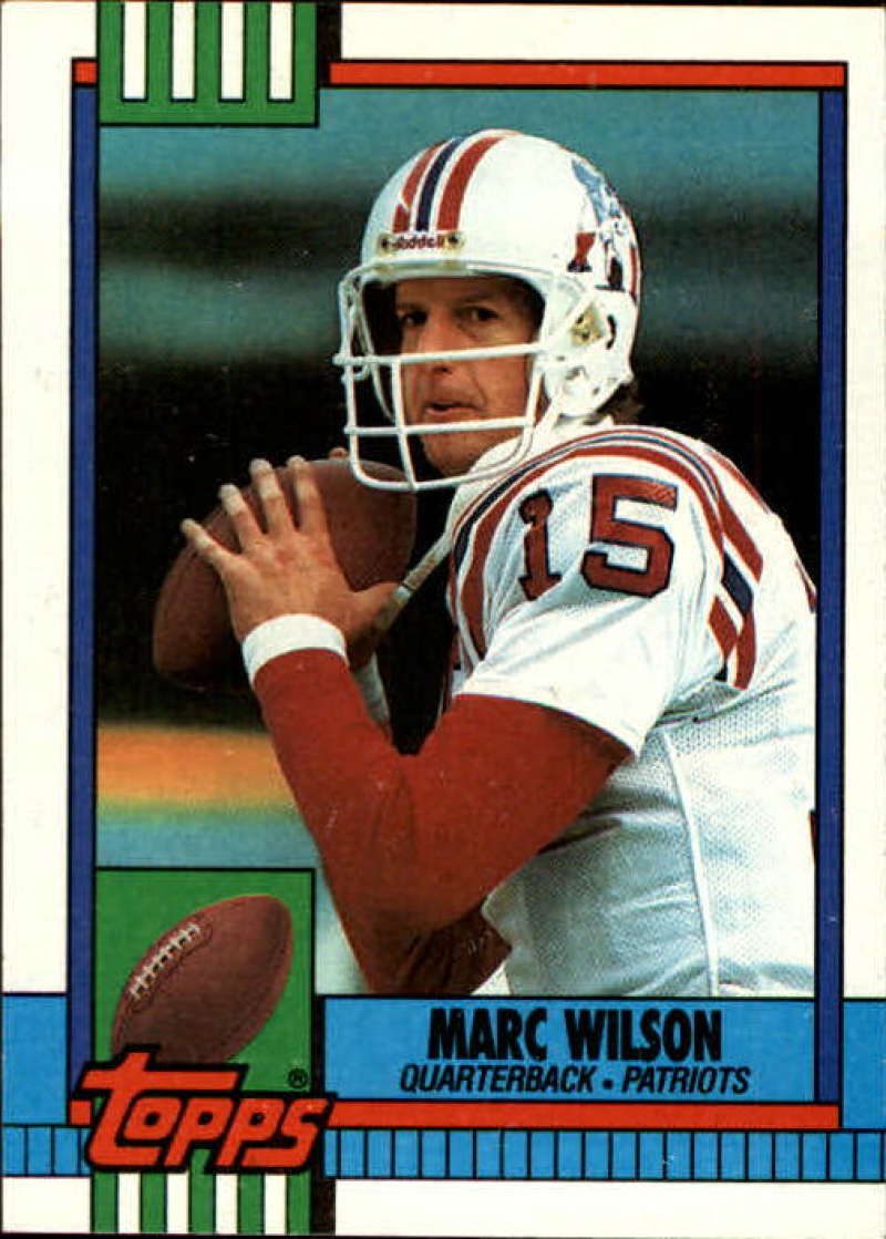 1990 Topps Football #426 Marc Wilson New England Patriots Image 1