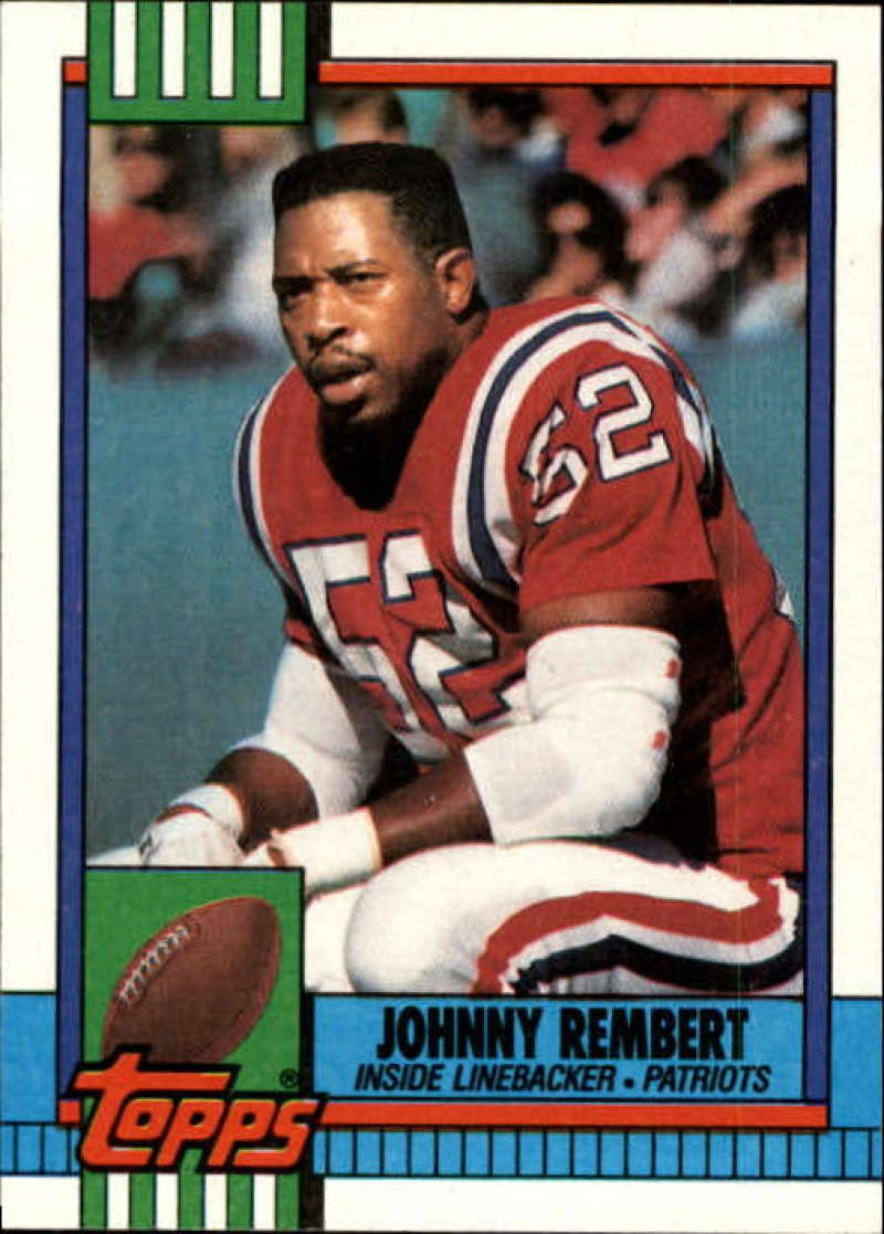 1990 Topps Football #430 Johnny Rembert New England Patriots Image 1