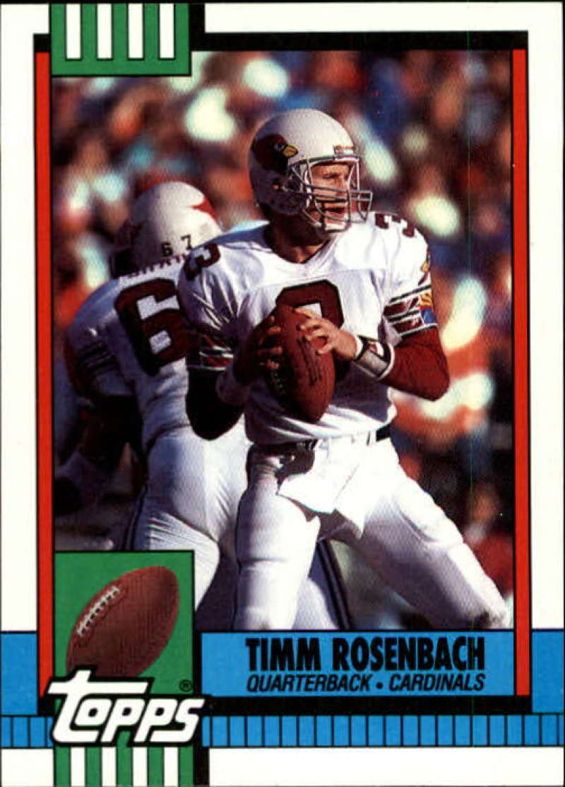 1990 Topps Football #434 Timm Rosenbach UER Phoenix Cardinals Image 1