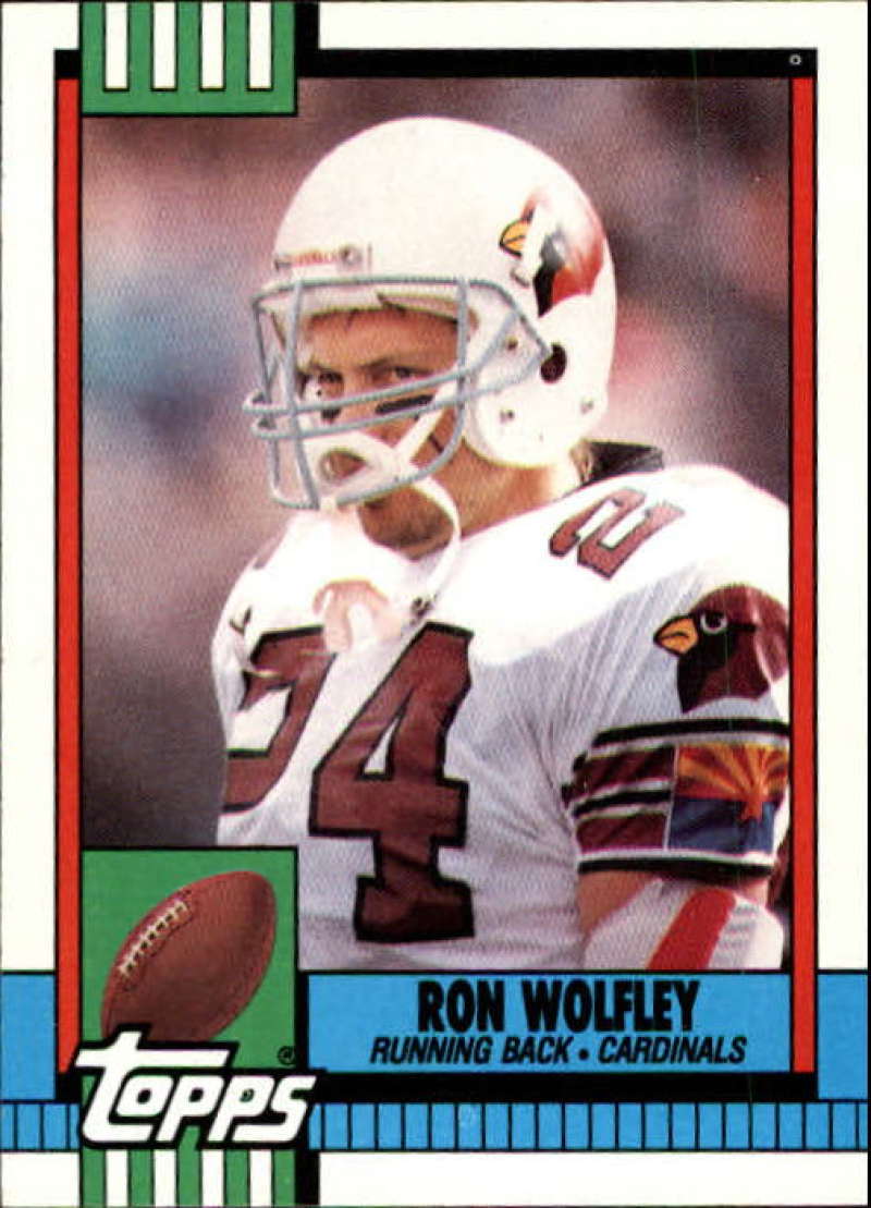 1990 Topps Football #446 Ron Wolfley Phoenix Cardinals Image 1