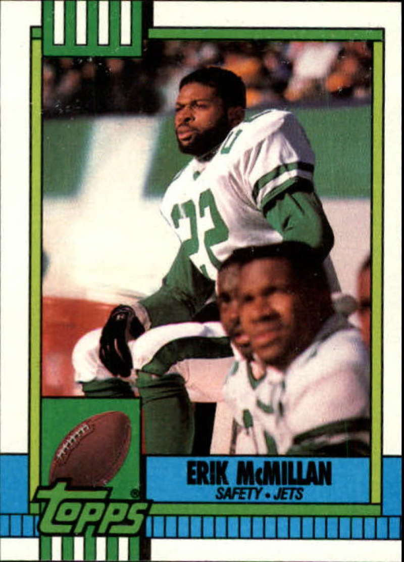 1990 Topps Football #451 Erik McMillan New York Jets Image 1
