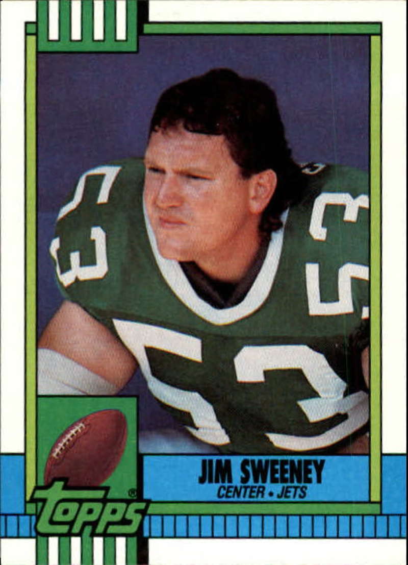 1990 Topps Football #452 Jim Sweeney New York Jets Image 1