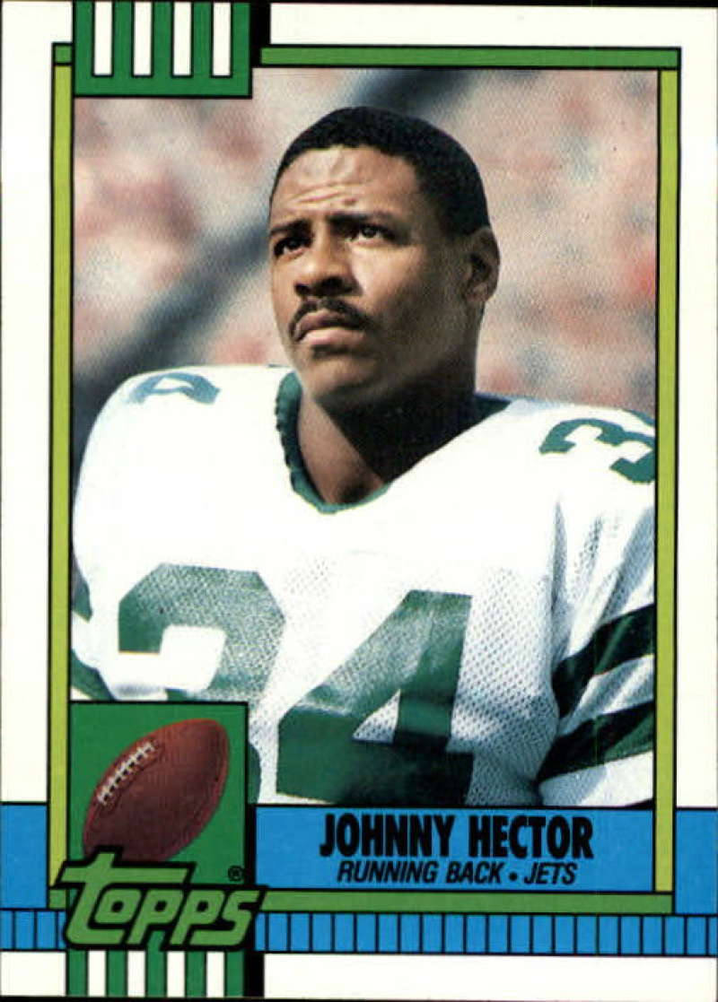 1990 Topps Football #454 Johnny Hector New York Jets Image 1