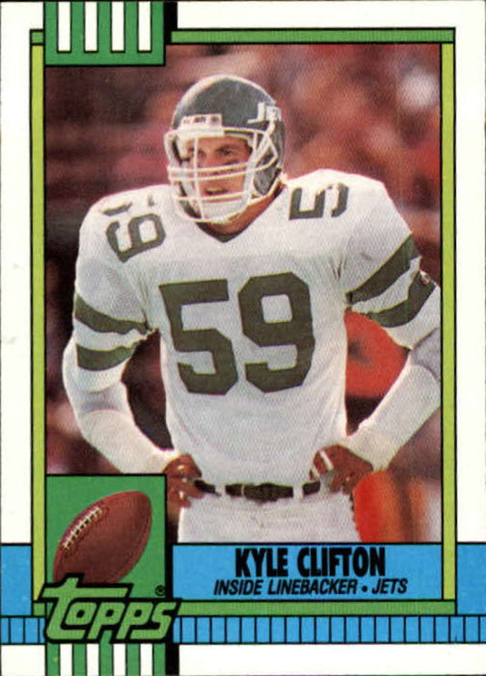 1990 Topps Football #462 Kyle Clifton  New York Jets  Image 1