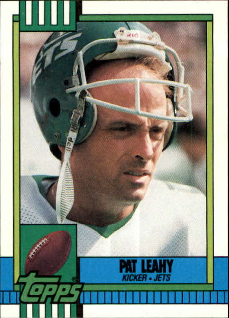 1990 Topps Football #465 Pat Leahy New York Jets Image 1