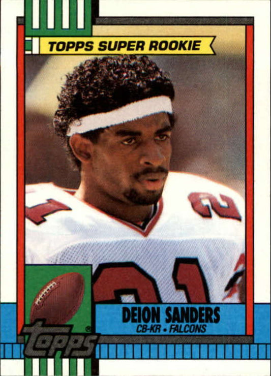 1990 Topps Football #469 Deion Sanders SR  RC Rookie Atlanta Falcons  Image 1