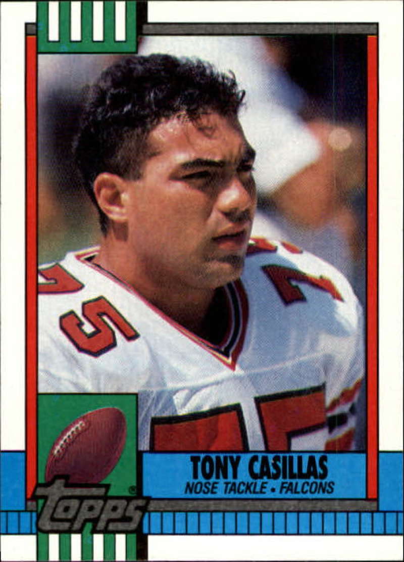 1990 Topps Football #470 Tony Casillas Atlanta Falcons Image 1