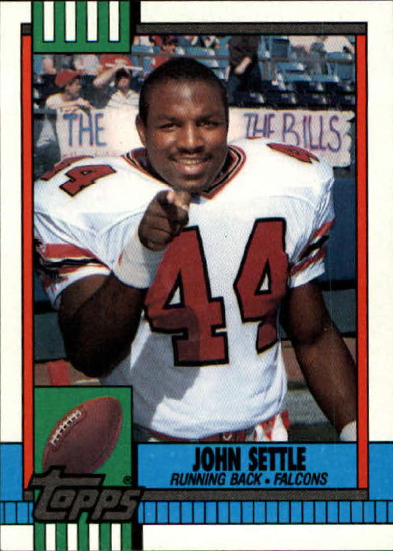 1990 Topps Football #473 John Settle Atlanta Falcons Image 1