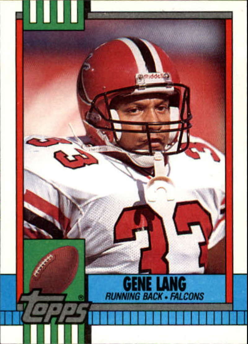 1990 Topps Football #475 Gene Lang Atlanta Falcons Image 1