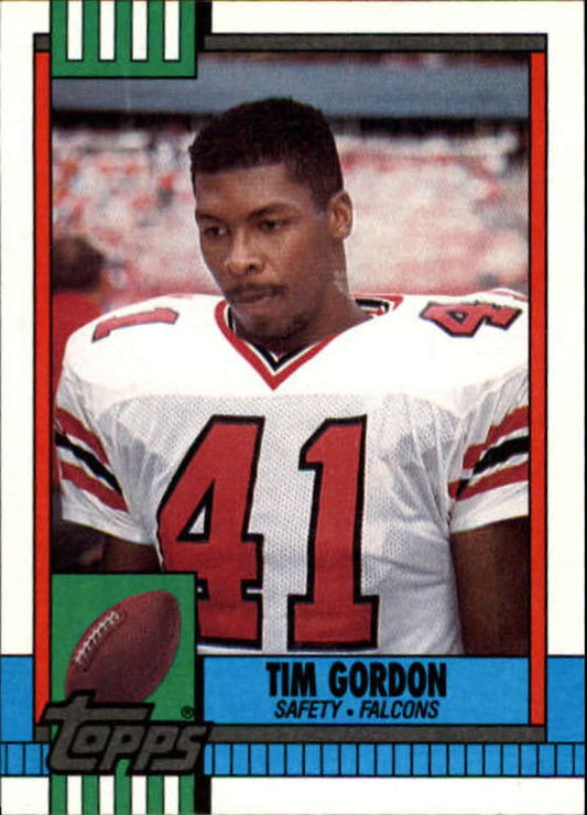 1990 Topps Football #476 Tim Gordon  RC Rookie Atlanta Falcons  Image 1