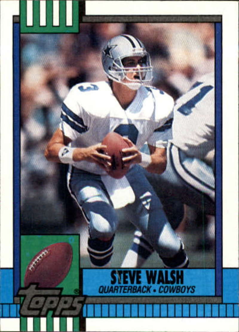 1990 Topps Football #481 Steve Walsh Dallas Cowboys Image 1