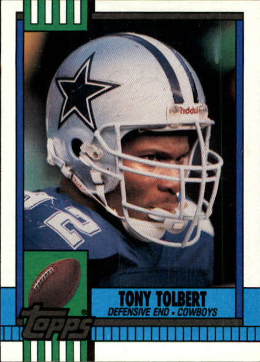 1990 Topps Football #484 Tony Tolbert  RC Rookie Dallas Cowboys  Image 1