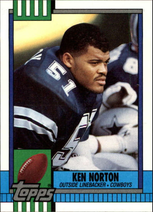 1990 Topps Football #486 Ken Norton  RC Rookie Dallas Cowboys  Image 1