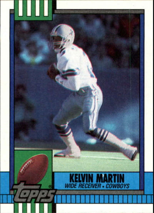 1990 Topps Football #487 Kelvin Martin  RC Rookie Dallas Cowboys  Image 1