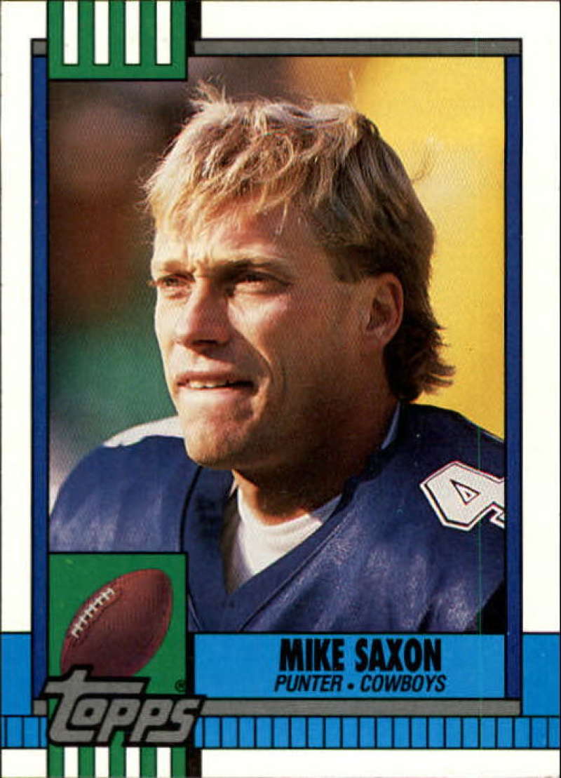 1990 Topps Football #494 Mike Saxon Dallas Cowboys Image 1